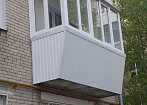 Изготовление выноса балкона, установка рамы ПВХ, внешняя отделка балкона профлистом. mobile